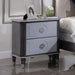 House - Beatrice Nightstand - Charcoal & Light Gray Finish Sacramento Furniture Store Furniture store in Sacramento