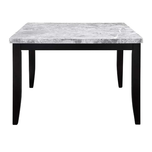 Hussein - Counter Height Table With Marble Top - Marble & Black Finish Sacramento Furniture Store Furniture store in Sacramento