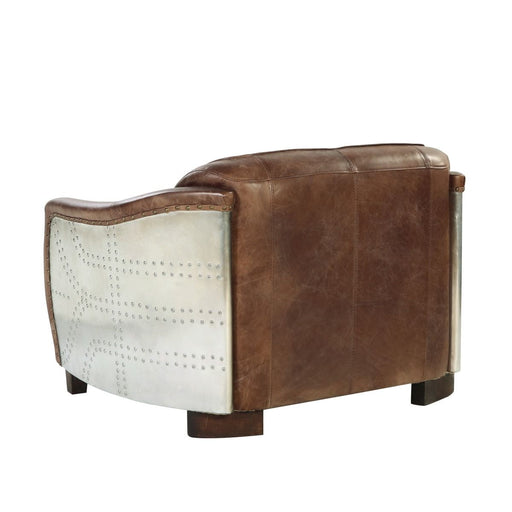 Brancaster - Loveseat - Retro Brown Top Grain Leather & Aluminum Sacramento Furniture Store Furniture store in Sacramento