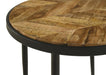 Hayden - Metal Round Side Table - Natural Mango And Black Sacramento Furniture Store Furniture store in Sacramento