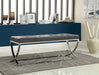 Walton - Bench with Metal Base Sacramento Furniture Store Furniture store in Sacramento