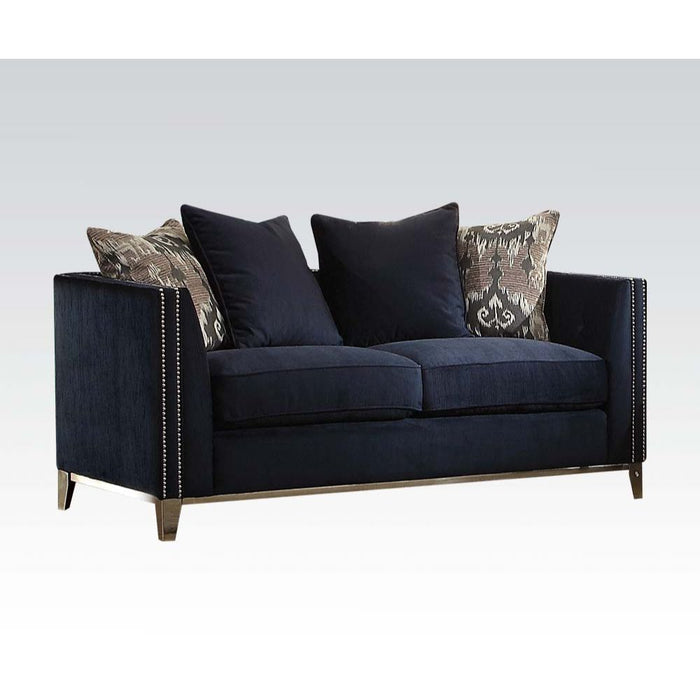 Phaedra - Loveseat - Blue Fabric Sacramento Furniture Store Furniture store in Sacramento