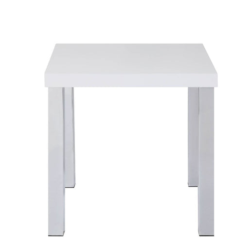Harta - End Table - White High Gloss & Chrome Sacramento Furniture Store Furniture store in Sacramento