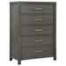 Kieran - 5-Drawer Bedroom Chest - Gray Sacramento Furniture Store Furniture store in Sacramento