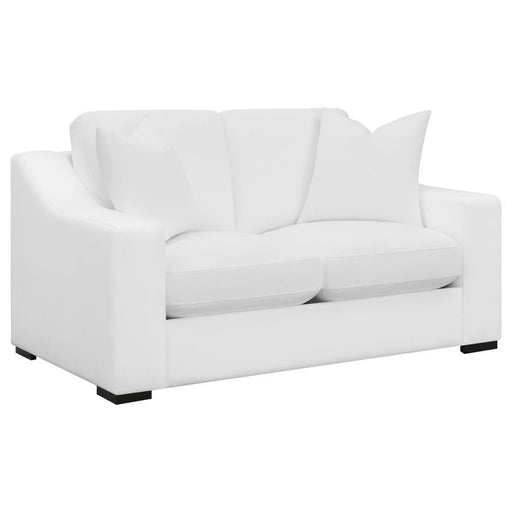 Ashlyn - Upholstered Sloped Arms Loveseat - White Sacramento Furniture Store Furniture store in Sacramento