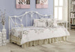 Halladay - Twin Metal Daybed With Floral Frame - White Sacramento Furniture Store Furniture store in Sacramento