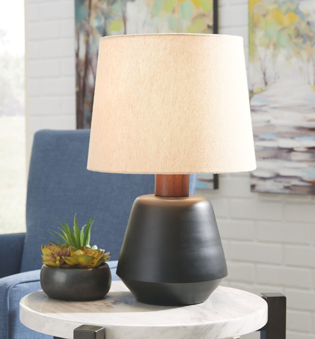 Ancel - Black / Brown - Metal Table Lamp Sacramento Furniture Store Furniture store in Sacramento