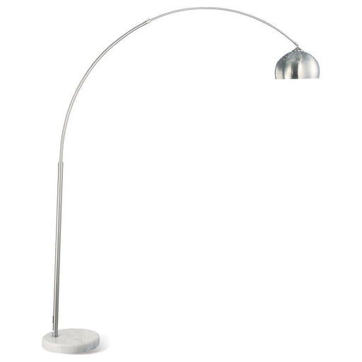Krester - Arched Floor Lamp - Brushed Steel And Chrome Sacramento Furniture Store Furniture store in Sacramento