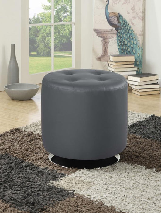 Bowman - Round Upholstered Ottoman Sacramento Furniture Store Furniture store in Sacramento