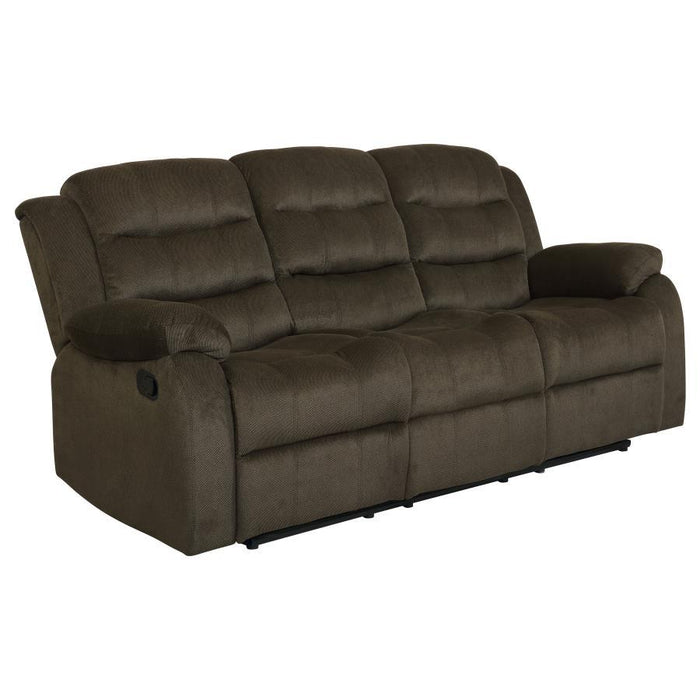 Rodman - Pillow Top Arm Motion Sofa - Olive Brown Sacramento Furniture Store Furniture store in Sacramento