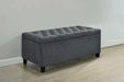 Samir - Lift Top Storage Bench - Charcoal Sacramento Furniture Store Furniture store in Sacramento