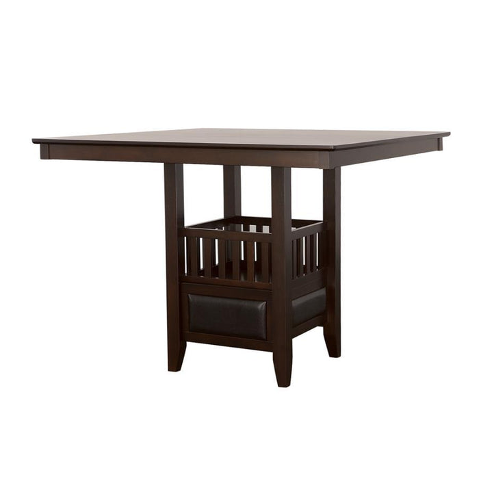 Jaden - Square Counter Height Table With Storage - Espresso Sacramento Furniture Store Furniture store in Sacramento
