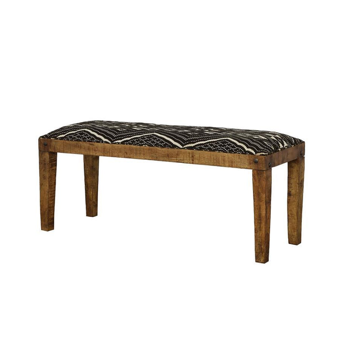 Lamont - Rectangular Upholstered Bench - Natural And Navy Sacramento Furniture Store Furniture store in Sacramento