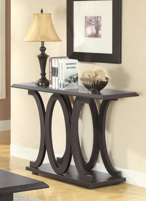 Shelly - C-Shaped Base Sofa Table - Cappuccino Sacramento Furniture Store Furniture store in Sacramento