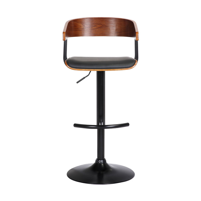 Larisa - Adjustable Walnut Wood Bar Stool