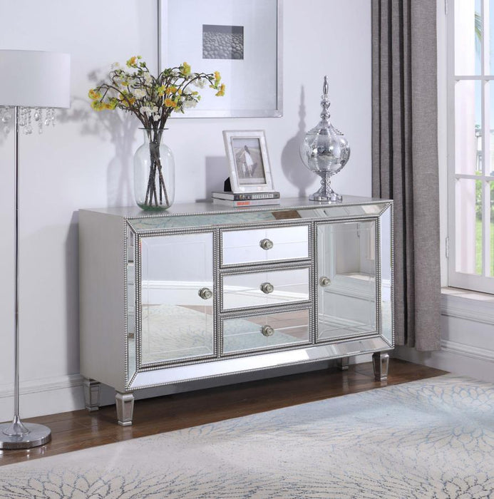 Leticia - 3-Drawer Accent Cabinet - Silver Sacramento Furniture Store Furniture store in Sacramento