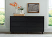 Danziar - Black - Six Drawer Dresser Sacramento Furniture Store Furniture store in Sacramento