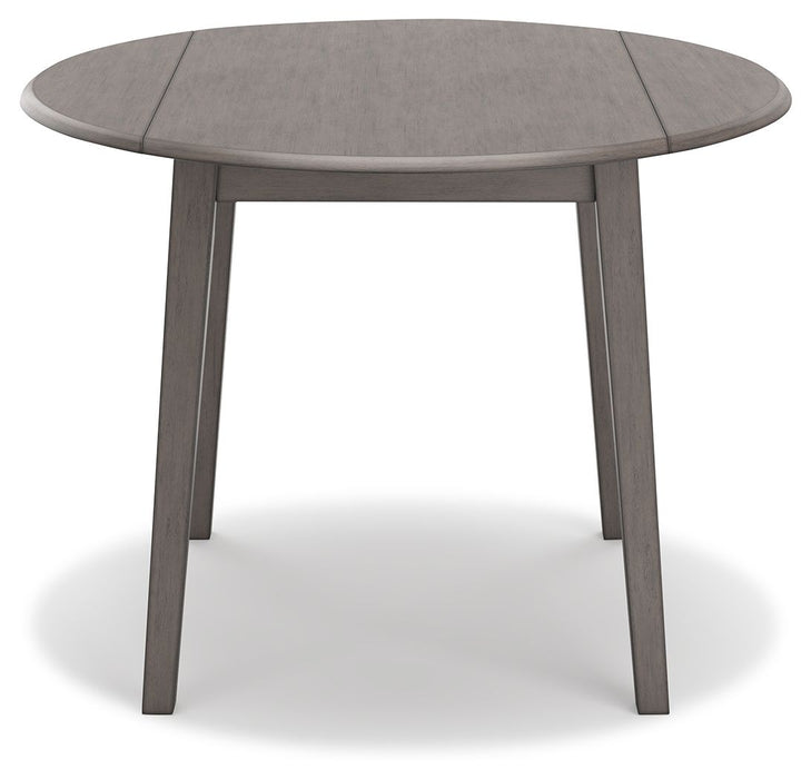 Shullden - Gray - Round Drm Drop Leaf Table Sacramento Furniture Store Furniture store in Sacramento