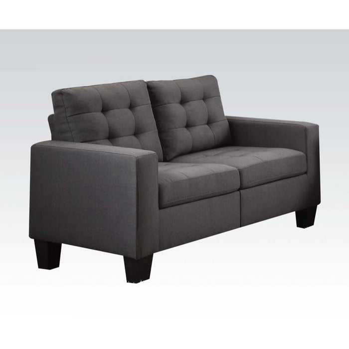 Earsom - Loveseat - Gray Linen