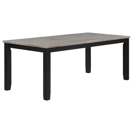 Elodie - Rectangular Dining Table With Extension Leaf - Gray And Black Sacramento Furniture Store Furniture store in Sacramento