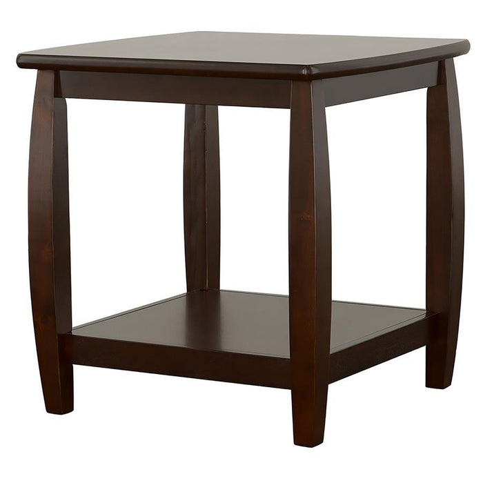 Dixon - Square End Table With Bottom Shelf - Espresso Sacramento Furniture Store Furniture store in Sacramento