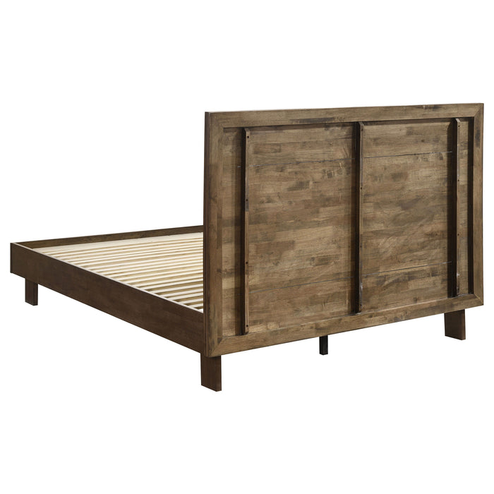 Glenwood - Queen Platform Panel Bed - Warm Brown