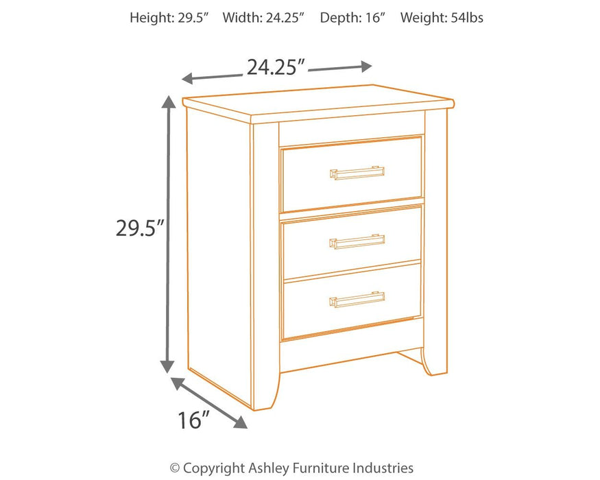 Brinxton - Charcoal - Two Drawer Night Stand Sacramento Furniture Store Furniture store in Sacramento