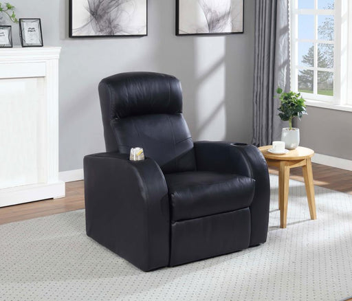 Cyrus - Home Theater Upholstered Recliner - Black Sacramento Furniture Store Furniture store in Sacramento