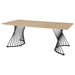 Altus - Swirl Base Dining Table - Natural Oak And Gunmetal Sacramento Furniture Store Furniture store in Sacramento