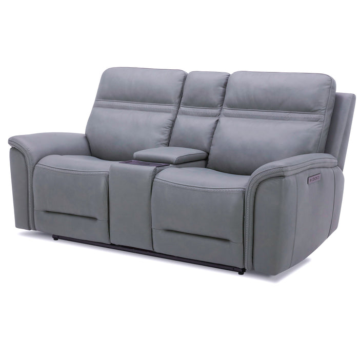 Cooper - Loveseat With Console P3 & Zg - Bleu Gray