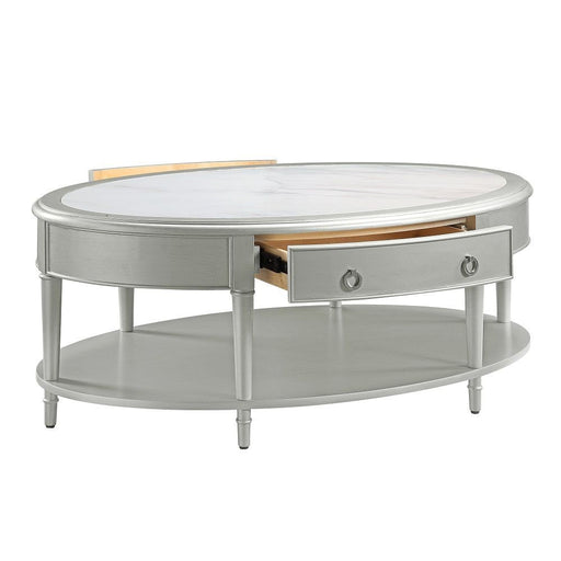 Kasa Coffee Table - Sintered Stone Top & Champagne Finish Sacramento Furniture Store Furniture store in Sacramento