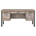 Samson - 4-Drawer Office Desk - Weathered Oak Sacramento Furniture Store Furniture store in Sacramento