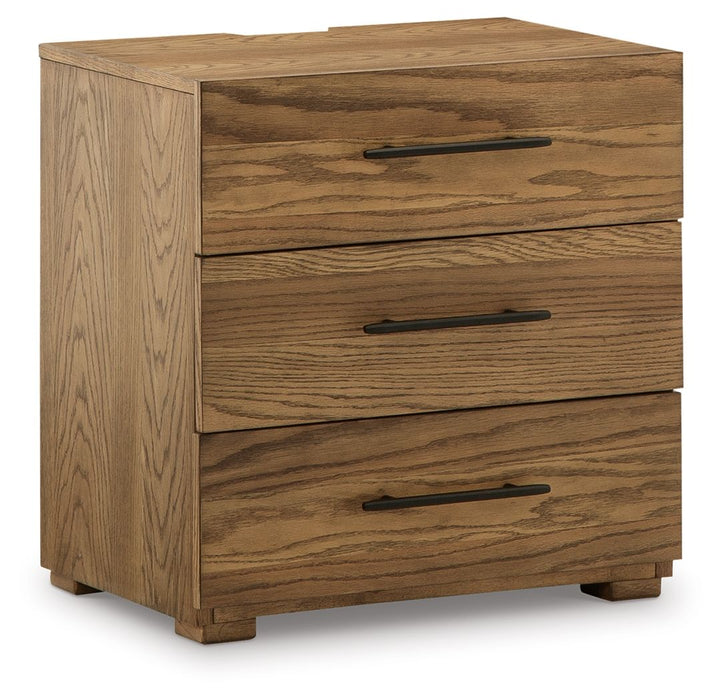 Dakmore - Brown - Three Drawer Night Stand Sacramento Furniture Store Furniture store in Sacramento