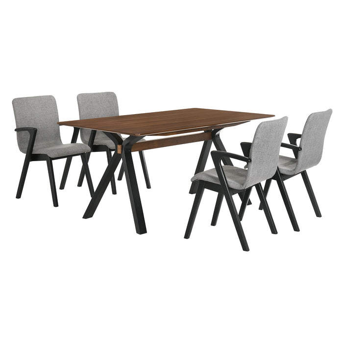 Laredo And Varde - 5 Piece Rectangular Dining Set - Black