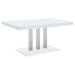 Brooklyn - Rectangular Dining Table - White High Gloss And Chrome Sacramento Furniture Store Furniture store in Sacramento