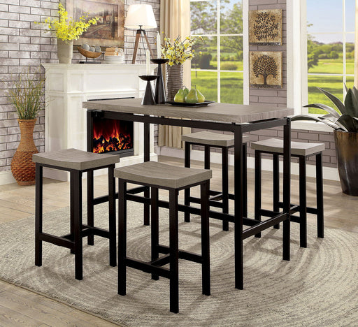 Vilvoorde - 5 Piece Counter Height Table Set - Gray / Black Sacramento Furniture Store Furniture store in Sacramento