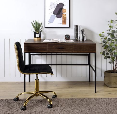 Verster - Desk - Oak & Black Finish Sacramento Furniture Store Furniture store in Sacramento