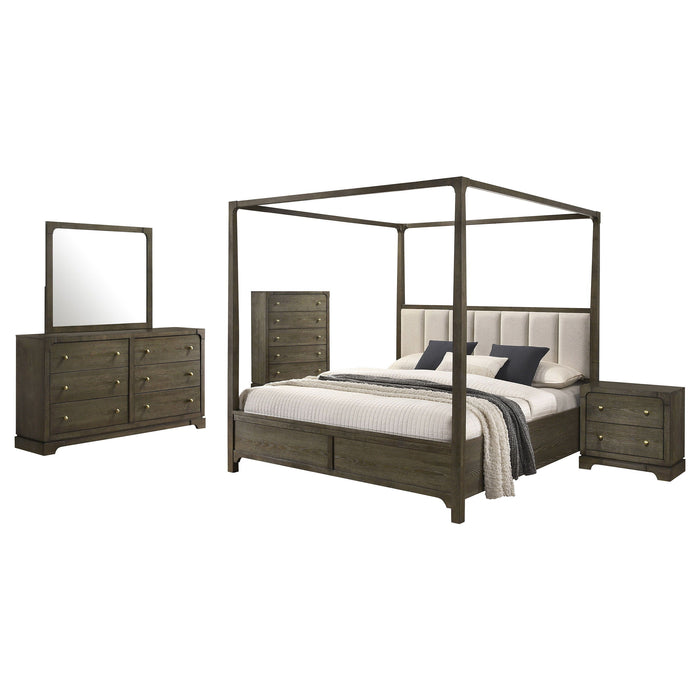 Gran Park - 5 Piece California King Bedroom Set - Dark Cocoa