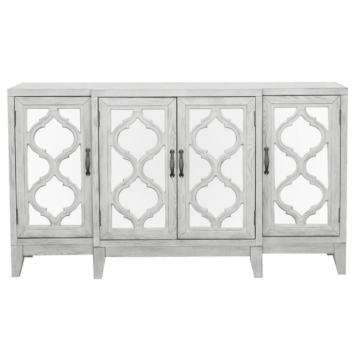 Mckellen - 4-Door Accent Cabinet - Antique White Sacramento Furniture Store Furniture store in Sacramento