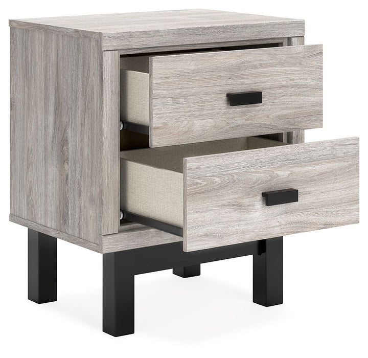 Vessalli - Black / Gray - Two Drawer Nightstand Sacramento Furniture Store Furniture store in Sacramento