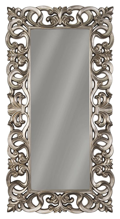 Lucia - Antique Silver Finish - Floor Mirror Sacramento Furniture Store Furniture store in Sacramento