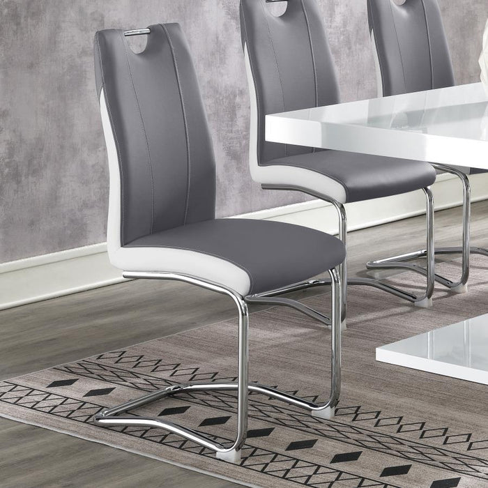 Brooklyn - Upholstered Side Chairs With S-Frame (Set of 4) - Gray And White Sacramento Furniture Store Furniture store in Sacramento