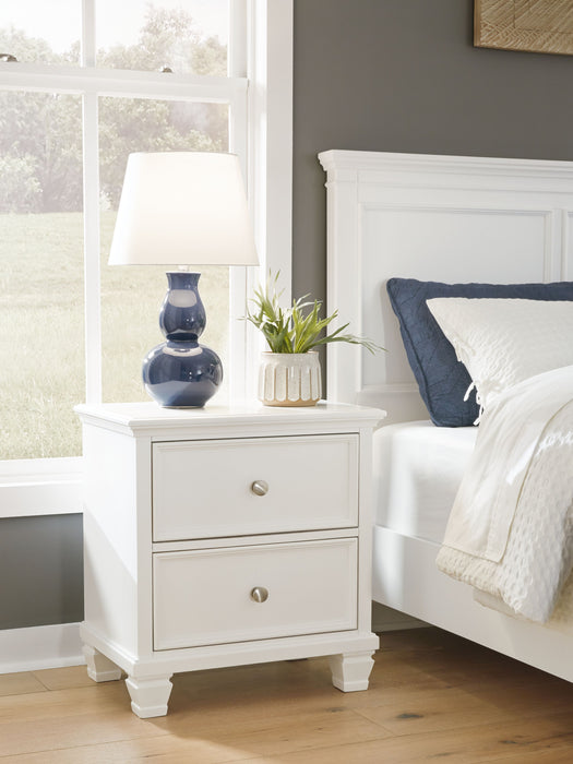 Fortman - White - Two Drawer Night Stand Sacramento Furniture Store Furniture store in Sacramento