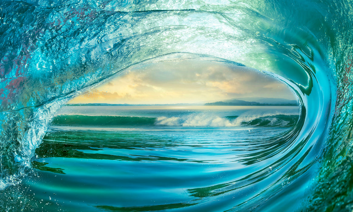 Big Wave By Mike Calascibetta - Blue