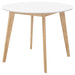 Breckenridge - Round Dining Table - Matte White And Natural Oak Sacramento Furniture Store Furniture store in Sacramento