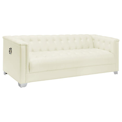 Chaviano - Tufted Upholstered Sofa Pearl White Sacramento Furniture Store Furniture store in Sacramento