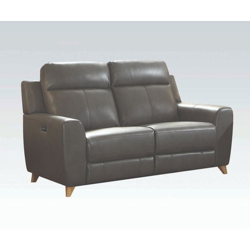 Cayden - Loveseat - Gray Leather-Aire Match Sacramento Furniture Store Furniture store in Sacramento