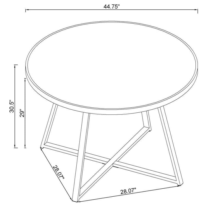 Jillian - Round Dining Table - Mirror