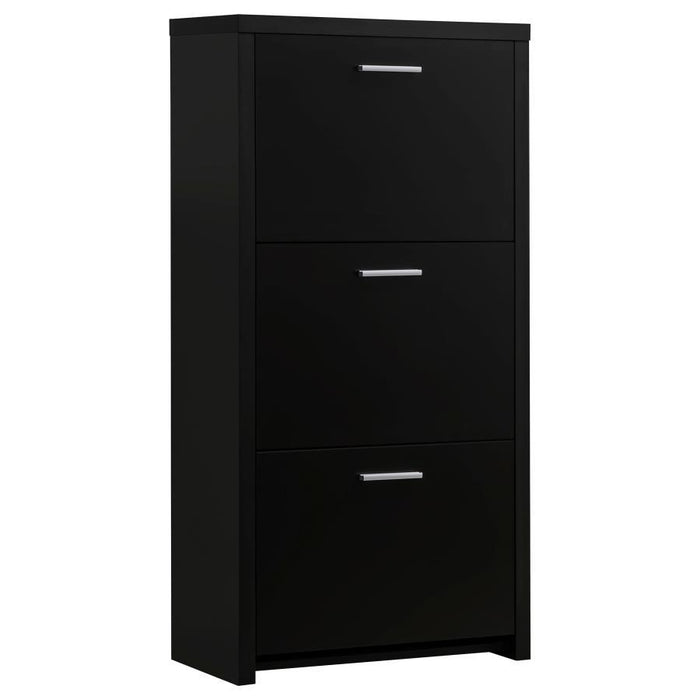 Vivian - 3-Drawer Shoe Cabinet - Black Sacramento Furniture Store Furniture store in Sacramento