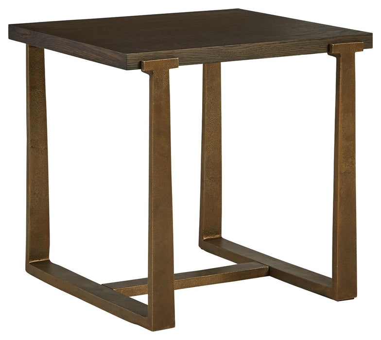 Balintmore - Brown / Gold Finish - Rectangular End Table Sacramento Furniture Store Furniture store in Sacramento